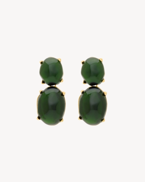 CABOCHON PENDANT EARRINGS IN RESIN