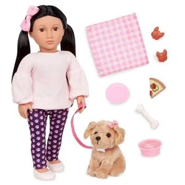 Our Generation Jin & Charm Doll & Pet Set