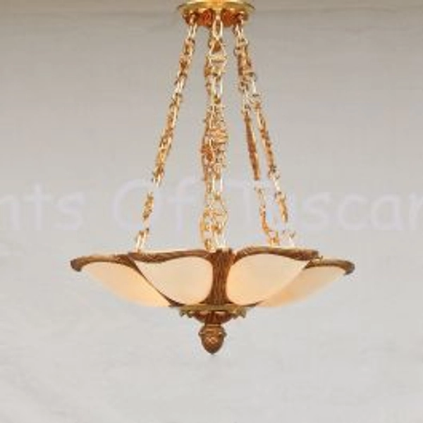 11104-6 Authentic Spanish Alabaster Chandelier