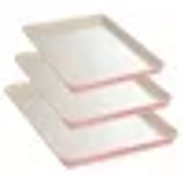 Paris Hilton 3-Piece Nonstick Cookie Sheet Pan Bakeware Set, Carbon Steel Baking Sheets, Dishwasher Safe, Pink