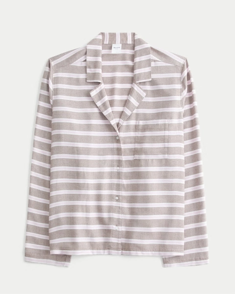 Flannel Button-Through Shirt