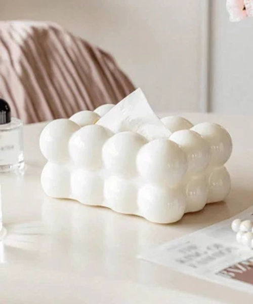 1PC Elegant European Cloud Tissue Box Spring - Smooth Surface, Suitable For Bathroom Decoration, Christmas/Halloween Gift Decoration,Tissue Box Holder