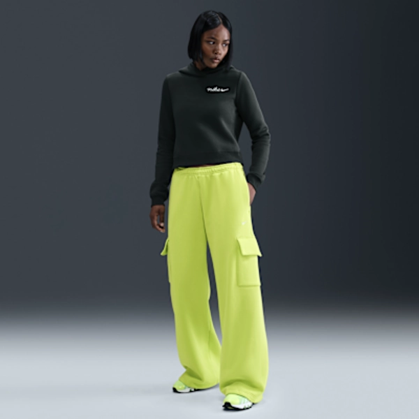 Nike Sportswear Phoenix Fleece Women's Cargo Sweatpants - Cyber/Sail - Size XS