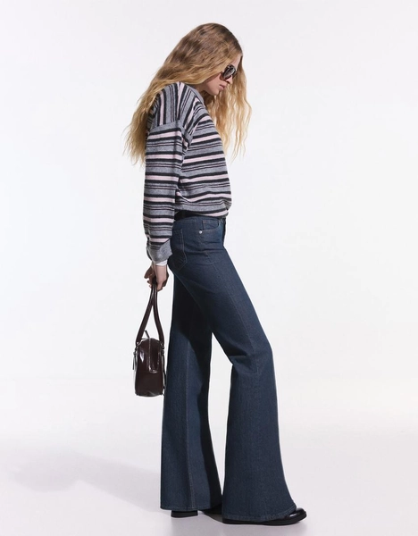 Low-rise boot-cut jeans