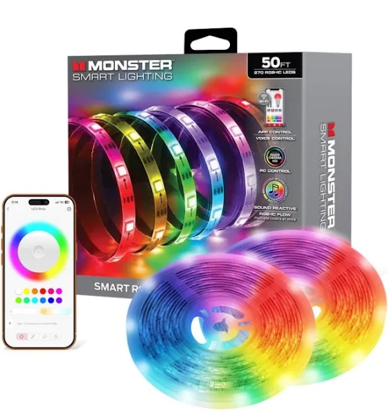 Monster 50 Ft. Multi-Color LED Light Strip