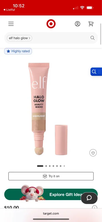 e.l.f. Halo Glow Highlighter Beauty Wand - Champagne Campaign- 0.33 fl oz