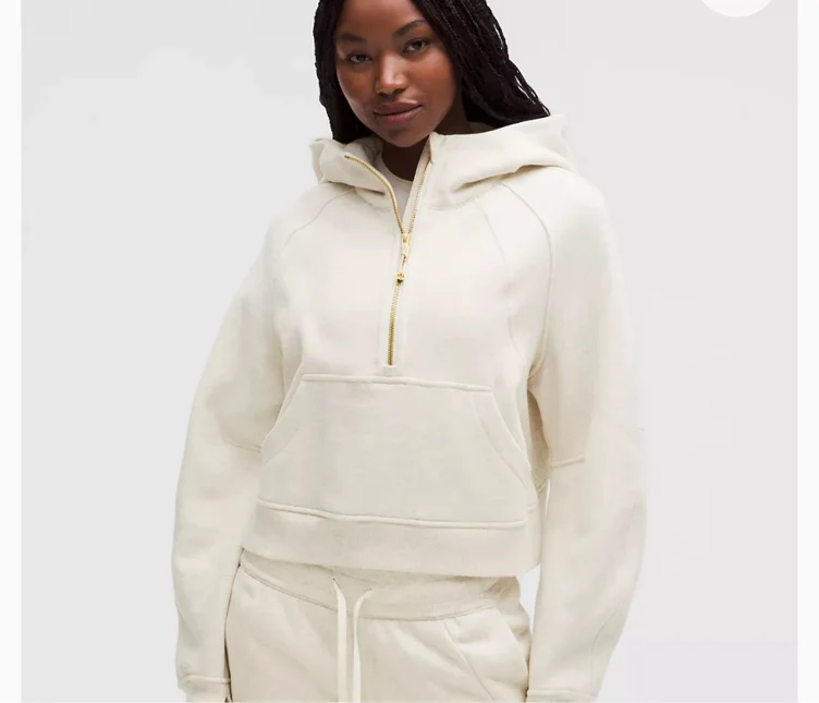 Scuba Oversized Half-Zip Hoodie - Heathered Core Ultra Light Grey - XL/XXL