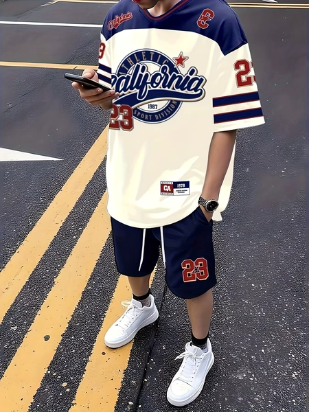 The 2025 summer new men's set features street casual hip-hop fashion comfort and softness with 3D digital pattern printing - AliExpress 200000343