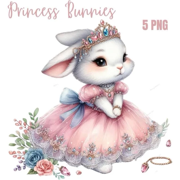 Cute Princess Bunny Clipart