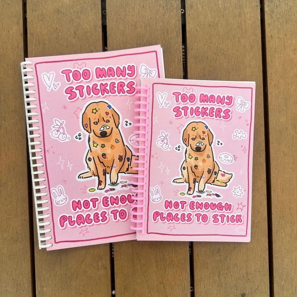 Sticker hoarder dog reusable sticker book