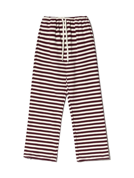 Soft Stripe Sweatpants_Burgundy | Striped sweatpants, Stripe, Sweatpants