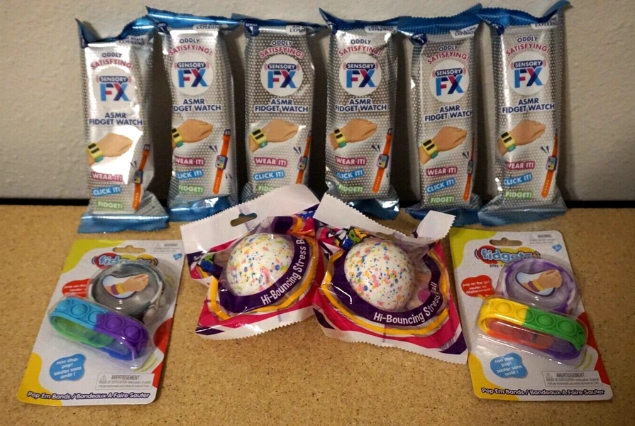 (10pc LOT) Sensory FX ASMR Oddly Satisfying Fidget Toys VERY GOOD LOT