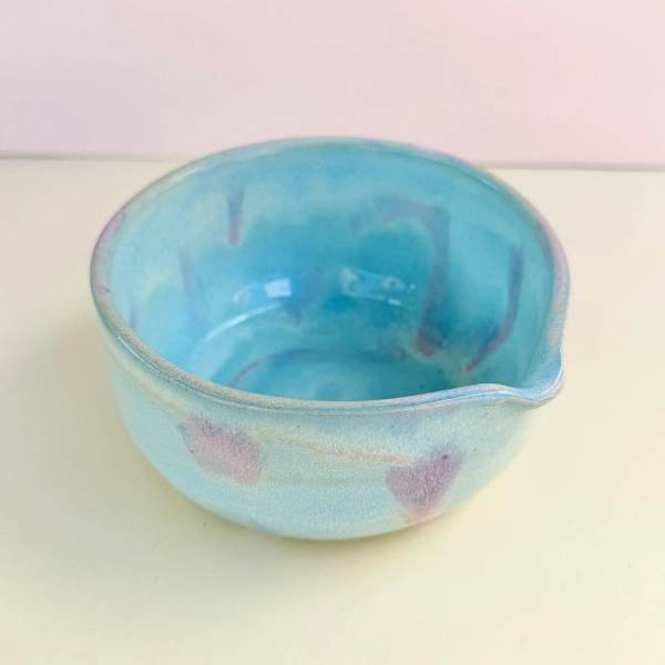 blue pearl matcha bowl — star clay