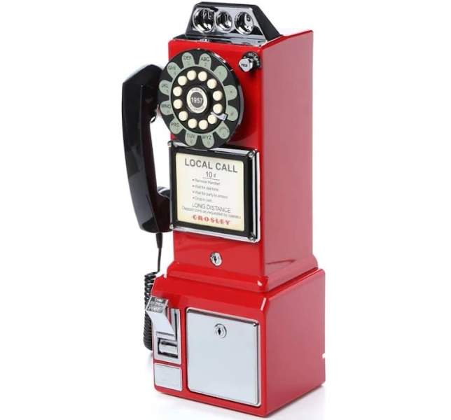 Williston Forge Wall Mounted Rotary Dial Corded Telephone