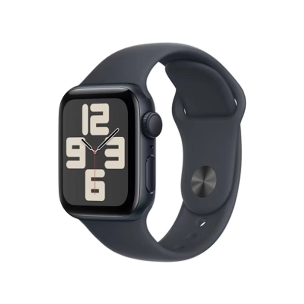 Apple Watch SE GPS (2024) 40mm Midnight Aluminum Case with Midnight Sport Band - S/M
