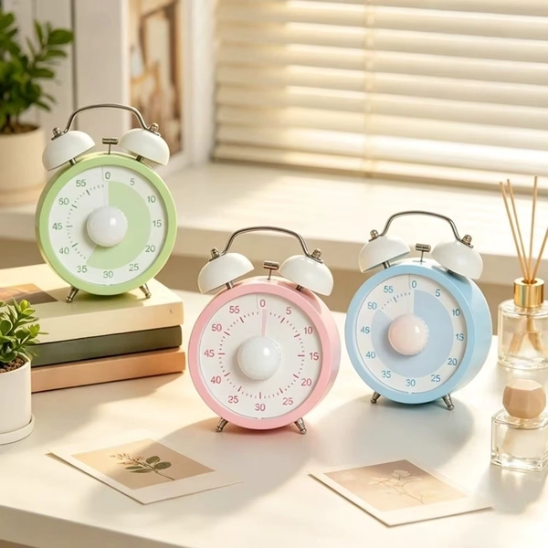 60-Minute Visual Timer High Volume Self-discipline Pomodoro Timer with Stand Loud Kitchen Cooking Timer Kitchen and Home