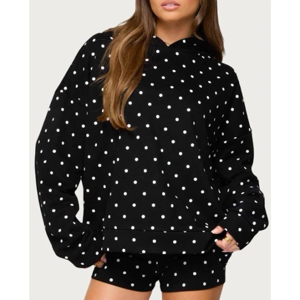 Edikted Women's Chelsie Polka Dot Hoodie