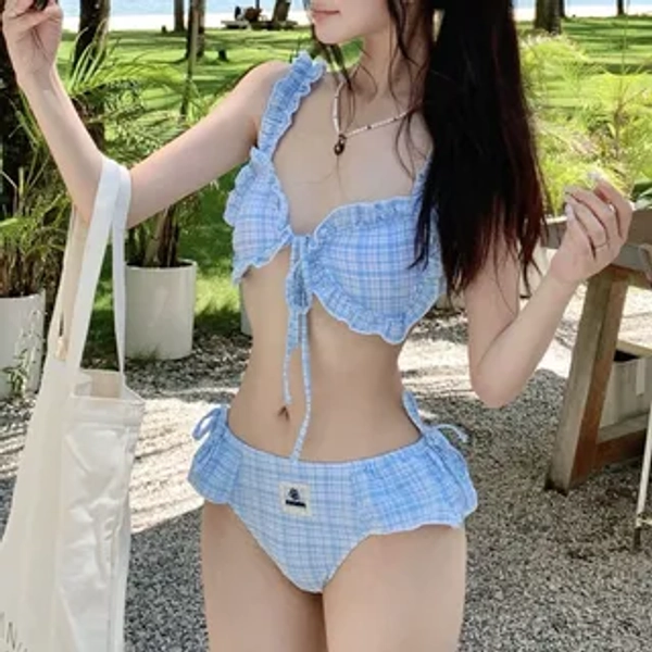 Plaid Bikini Set