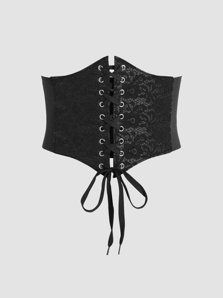 Lace Up Button Corset Belt