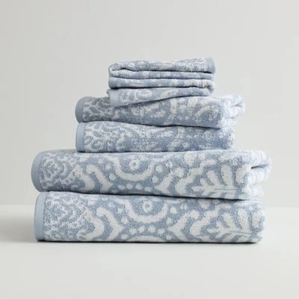 Sonoma Goods For Life® 6-Piece Ultimate Hygro Towel Set, Blue Medallion