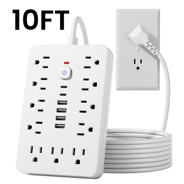 ultra   17 in 1 power strip 10ft extension cord 11 - Temu