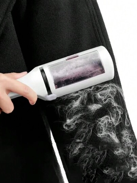 1pc Portable Lint Roller For Clothes, Static Brush And Dry Cleaning Sticky Hair Remover