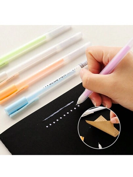 1pc/2pcs Colorful Dot Glue Pen, Sticker Suitable, Quick Dry Precise Dotting Glue Pen, Cute Pen Shape Dot Glue Pen, Student Colorful DIY Craft Glue, Fashionable Small Glue Pen, Precise Coating, Convenient Portable, Suitable For Scrapbooking, Handmade, Paper Sticking, Decoration, School Craft Supplies, Back To School Supplies, Back To School Gift, School Prize And Reward Gift, Birthday, Christmas, Halloween, Thanksgiving Gift, Office Supplies, School Supplies