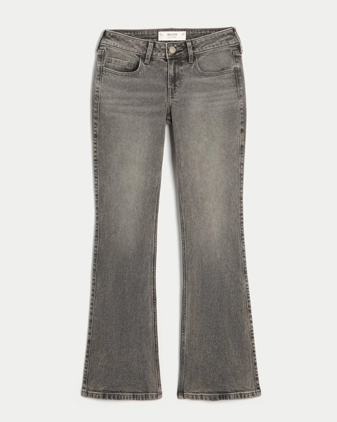Women's Low-Rise Grey Bootcut Jeans | Women's Bottoms | HollisterCo.com