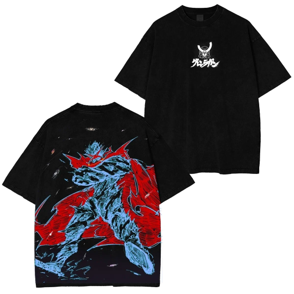 Tengen Toppa Gurren Lagann Vintage Unisex Washed T-Shirt