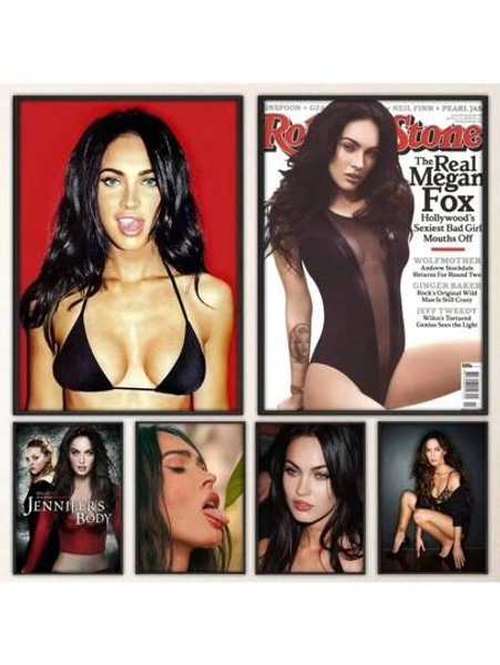 1pc Unframed, Megan Fox Jennifers Body Poster Prints Poster Wall Painting Bedroom Living Room Wall Bar Restaurant Sticker