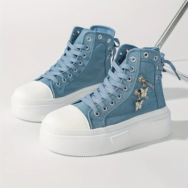 season womens high top lace casual comfortable flat shoes - Temu