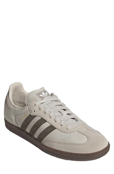 adidas Samba OG Sneaker in Alumina/medium Khaki/gum at Nordstrom, Size 6.5 Women's