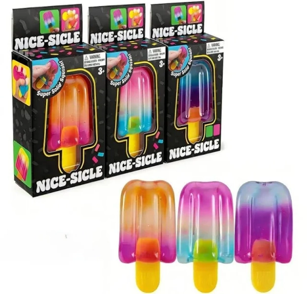 Schylling Needoh Nice Cube Sensory Nice-Sicle Stress Relief Squishy Cube Anti-Anxiety Squeeze