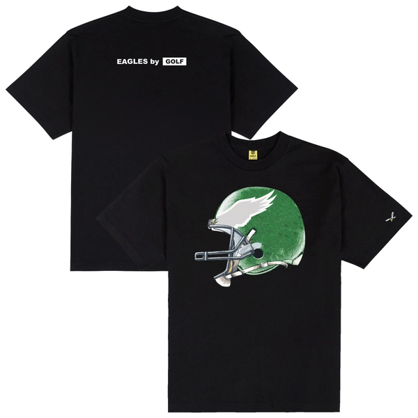 Men's Philadelphia Eagles GOLF WANG Black Helmet T-Shirt
