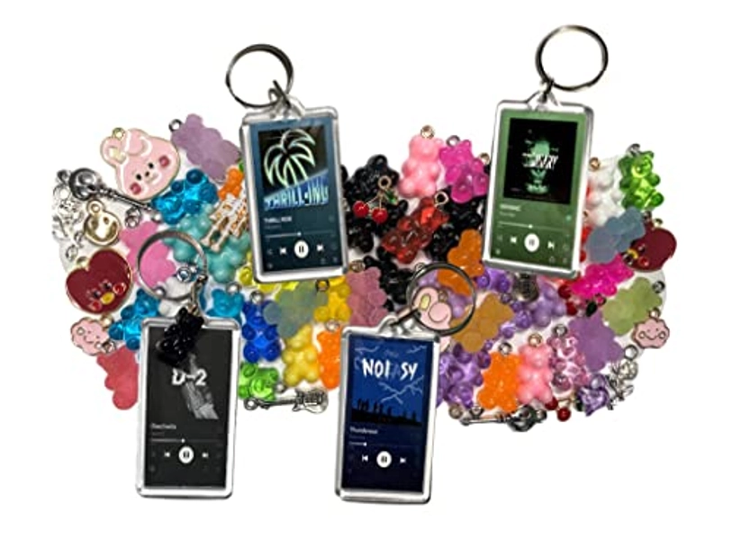 Stray Kids | Spotify Song Keychain ~ Custom ~ Key Chain + Add Charm | SKZ | Kpop | Album Art | Charms | Tassel