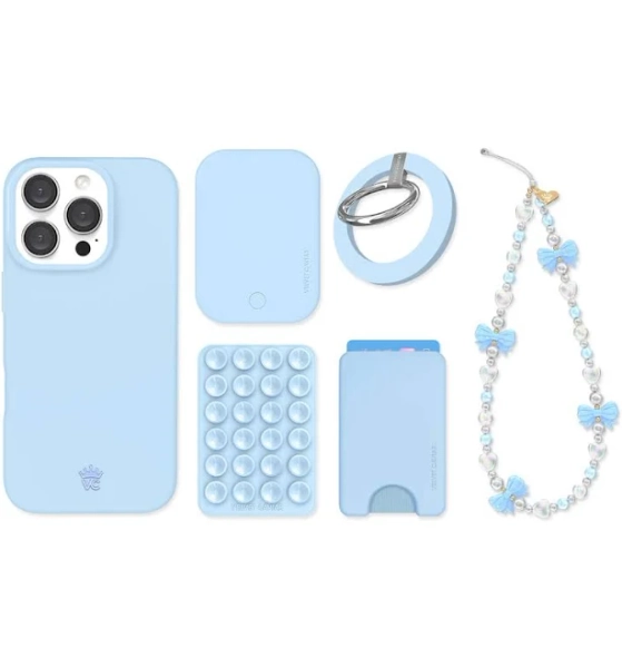 Velvet Caviar Cotton Candy Blue iPhone Bundle Set For iPhone Pro