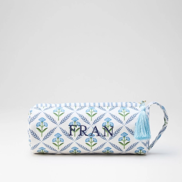 Block Print Canvas Essentials Pouch