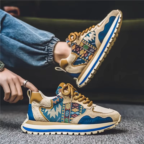 Chinese Style Embroidered Sports Shoes for Men, 2024 Autumn New Comfortable Fabric Versatile Internet Famous Casual Shoes - AliExpress 322
