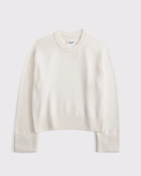 The A&F Madeline Crew Sweater - Light Brown