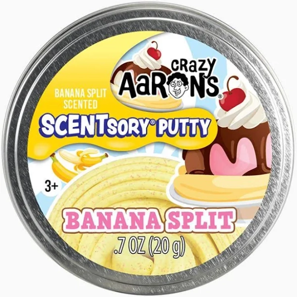 Crazy Aaron Banana Split Scentsory Thinking Putty