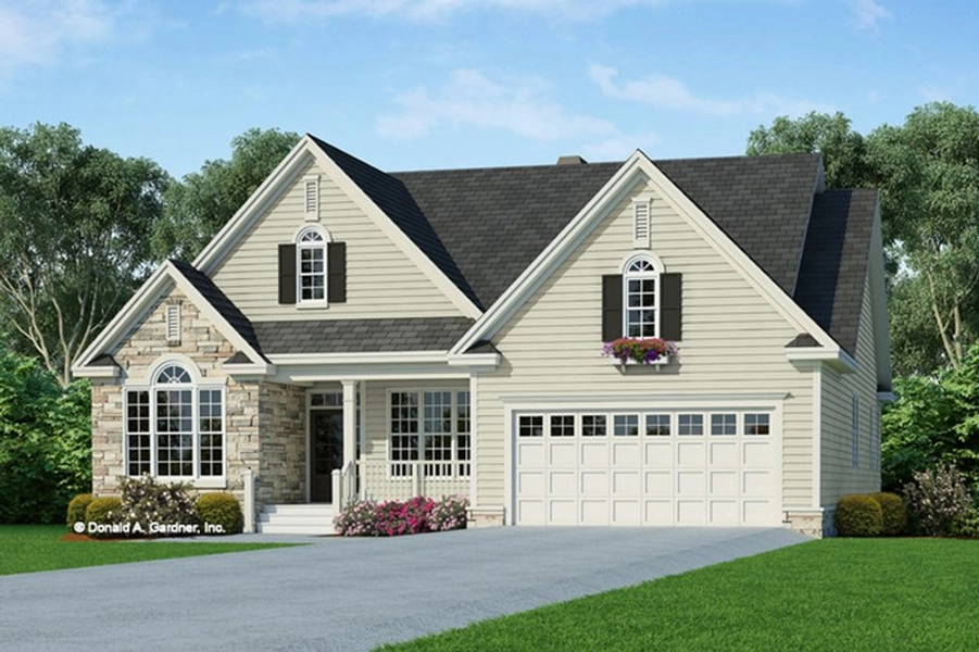 Country Style House Plan - 4 Beds 3 Baths 1952 Sq/Ft Plan #929-658