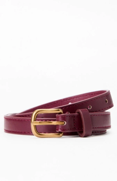 Faux Leather Buckle Belt