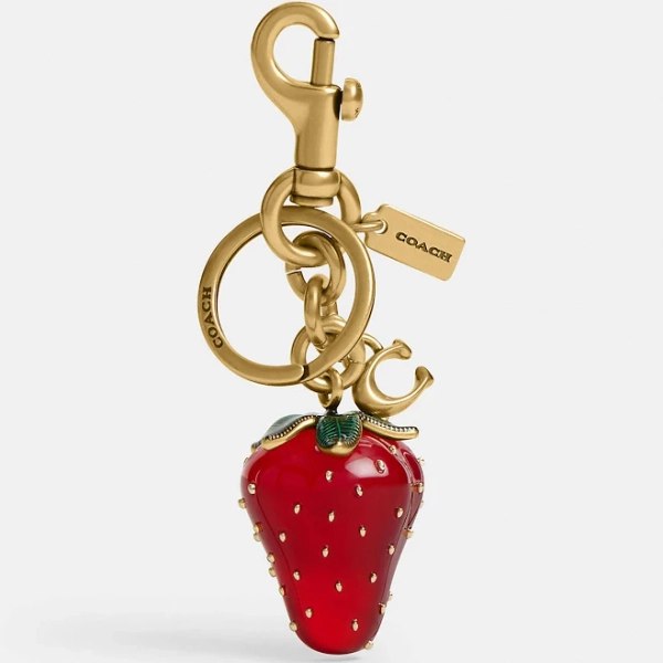 Coach Women's Strawberry Bag Charm
