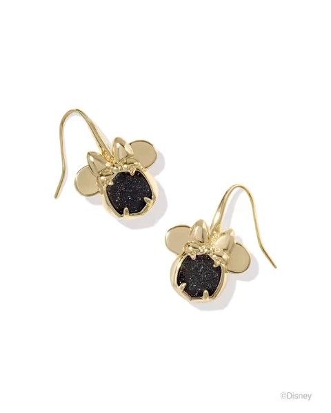 Disney | Kendra Scott Gold Minnie Mouse Drop Earrings in Freshwater Cultured Pearl