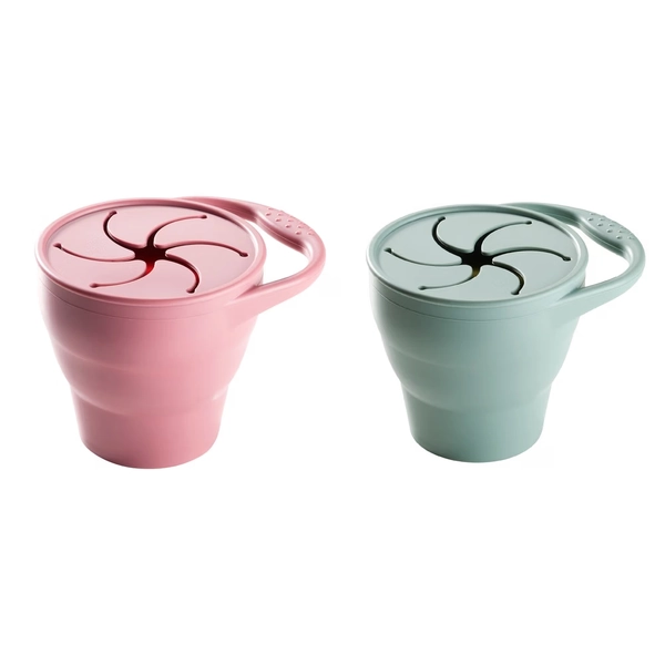 Tommee Tippee Collapsible Silicone Snack Pot With Spill-Proof Lid Assorted Colours