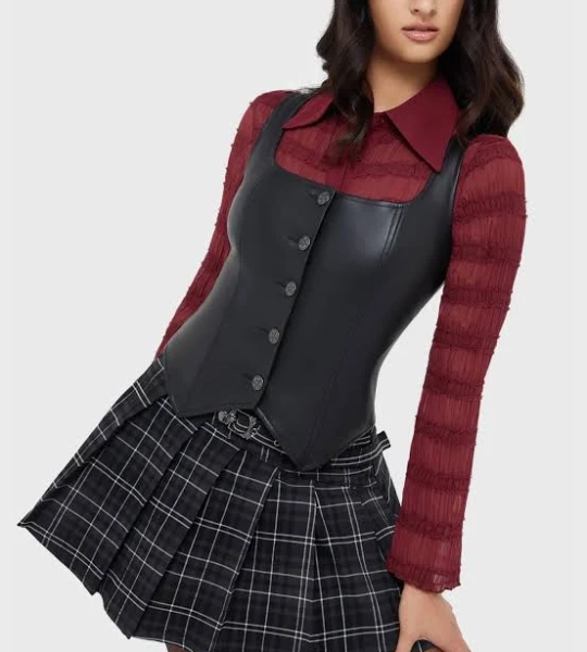 Killstar - Enchantor Black - Vest - black - M - 70% Polyurethane, 30% Polyester