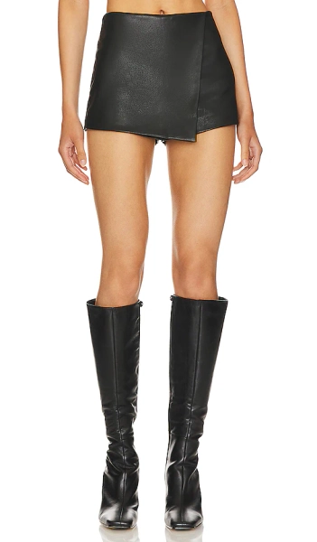 Sonya Faux Leather Skort