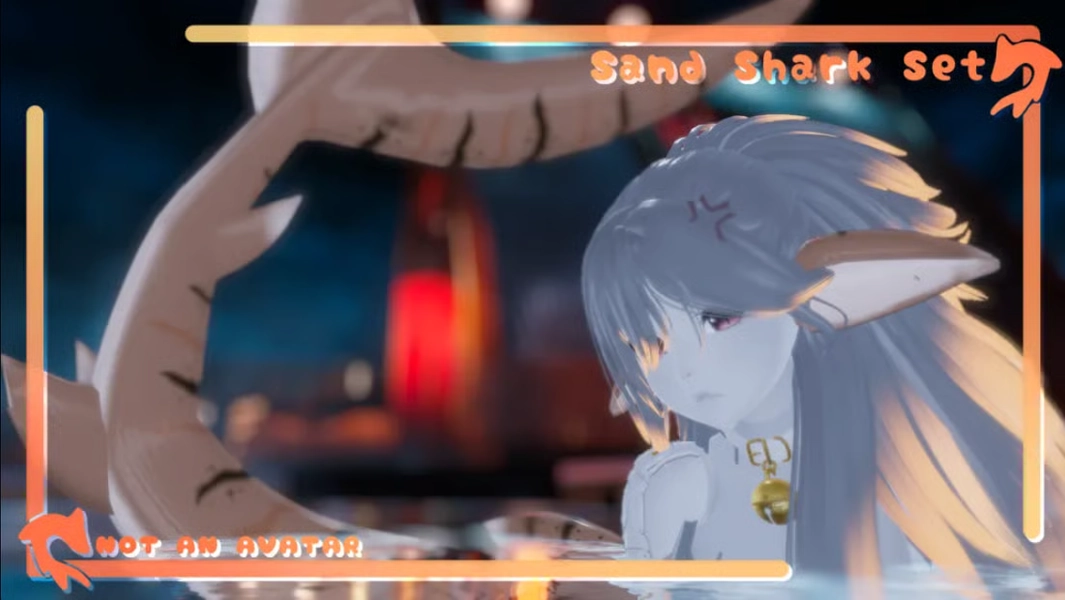 Sand Tiger Shark tail and ears! + Shark tooth necklace