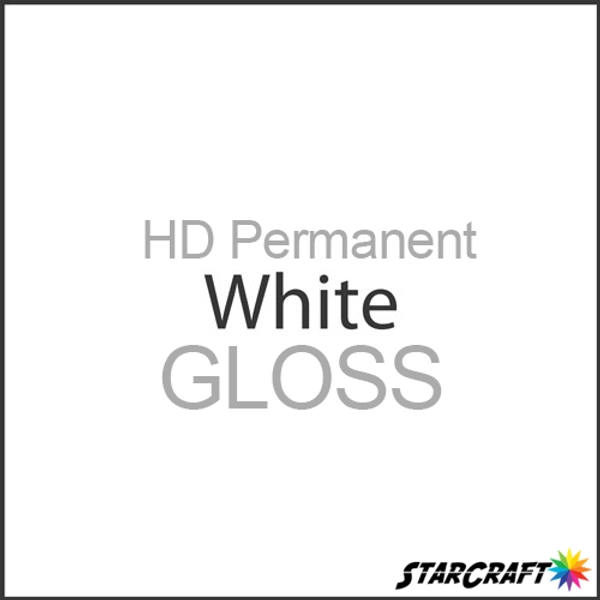 StarCraft HD Permanent Adhesive Vinyl - GLOSS - 12" x 10 Yard - White