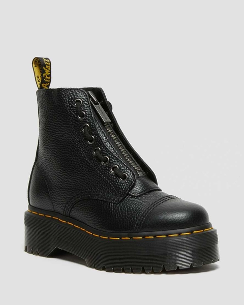 DR MARTENS Stivali platform in nappa lavorata Sinclair